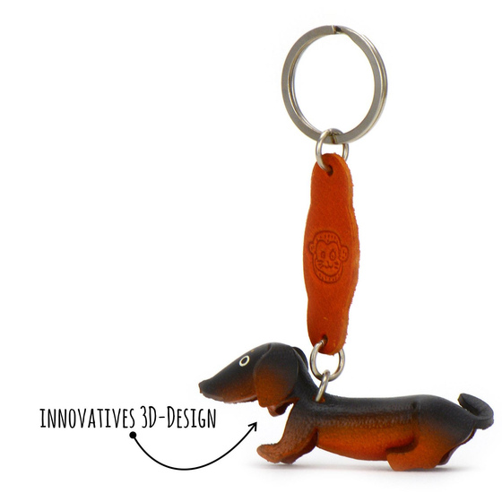 Dackel Mix Schlsselanhnger aus Leder