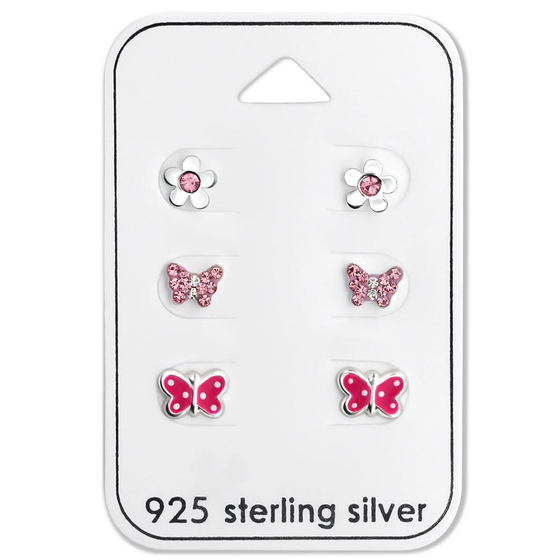 Schmetterling Kinder Schmuckset 925 Silber