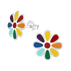 Blume Kinder Ohrringe 925 Silber