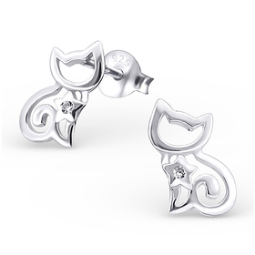 Auf dem Bild zu sehen sind Kinder Ohrringe Katze...