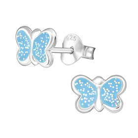 Schmetterling Kinder Ohrringe 925 Silber