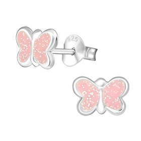 Schmetterling Kinder Ohrringe 925 Silber