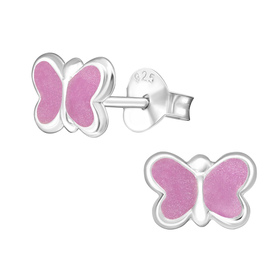 Schmetterling Kinder Ohrringe 925 Silber