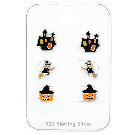 Halloween Kinder Schmuckset 925 Silber