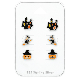 Halloween Kinder Schmuckset 925 Silber