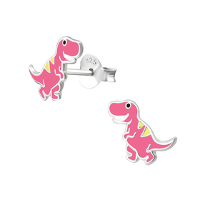 Auf dem Bild zu sehen sind Kinder Ohrringe Dino Saurier...