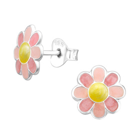 Blume Kinder Ohrringe 925 Silber