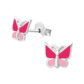 Schmetterling Kinder Ohrringe 925 Silber