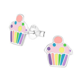 Cupcake Kinder Ohrringe 925 Silber