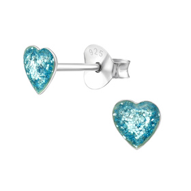 Herz Kinder Ohrringe 925 Silber
