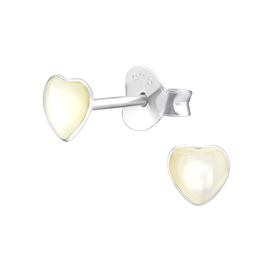 Herz Kinder Ohrringe 925 Silber