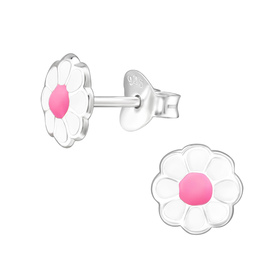 Blume Kinder Ohrringe 925 Silber