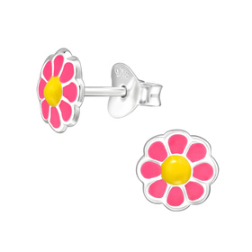 Blume Kinder Ohrringe 925 Silber