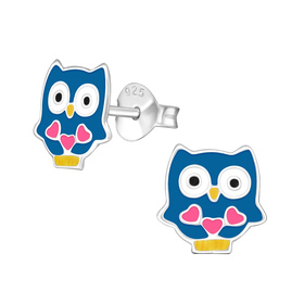 Eule Kinder Ohrringe 925 Silber