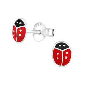 Marienk�fer Kinder Ohrringe 925 Silber