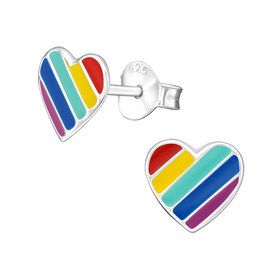 Herz Kinder Ohrringe 925 Silber