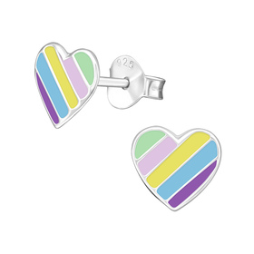 Herz Kinder Ohrringe 925 Silber
