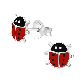 Marienk�fer Kinder Ohrringe 925 Silber