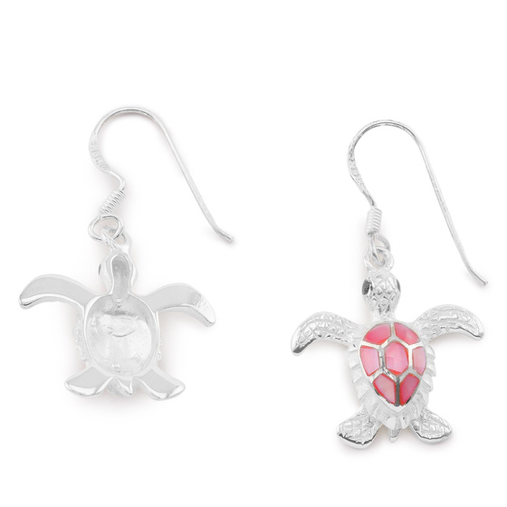 Das Bild mit Beschreibung zeigt Damen Ohrringe Schildkrte Ohrhnger aus 925 Sterling Silver echt Silber