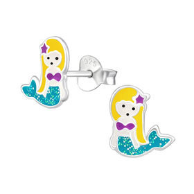 Meerjungfrau Kinder Ohrringe 925 Silber