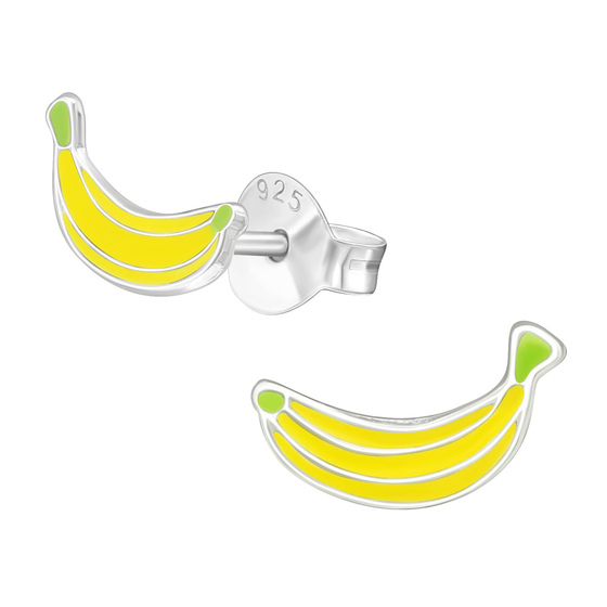 Banane Kinder Ohrringe 925 Silber