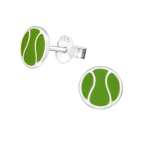 Tennisball Kinder Ohrringe 925 Silber