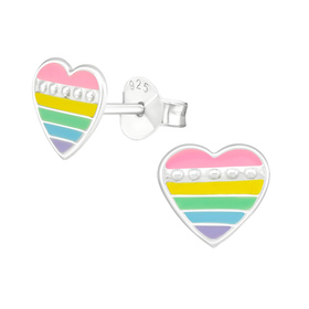 Herz Kinder Ohrringe 925 Silber