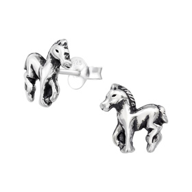 Pferd Kinder Ohrringe 925 Silber