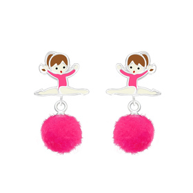 Ballerina Kinder Ohrringe 925 Silber