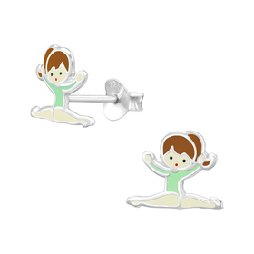 Turnerin Kinder Ohrringe 925 Silber