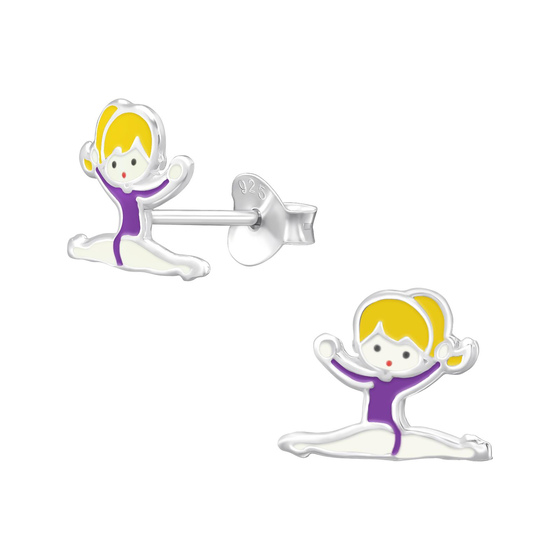 Turnerin Kinder Ohrringe 925 Silber