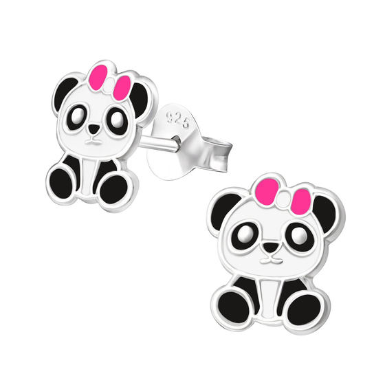 Panda Kinder Ohrringe 925 Silber