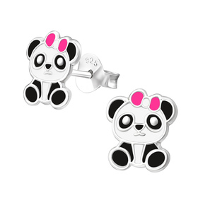 Panda Kinder Ohrringe 925 Silber