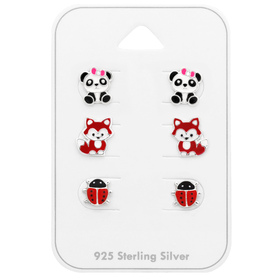Pandas Kinder Schmuckset 925 Silber