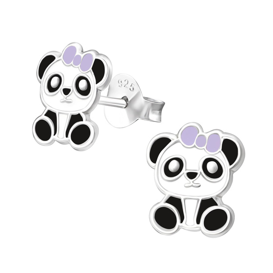 Panda Kinder Ohrringe 925 Silber