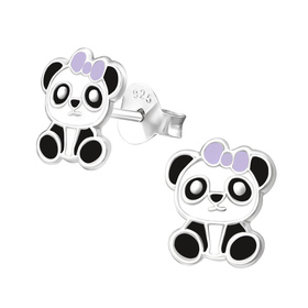 Panda Kinder Ohrringe 925 Silber
