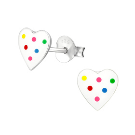 Herz Kinder Ohrringe 925 Silber