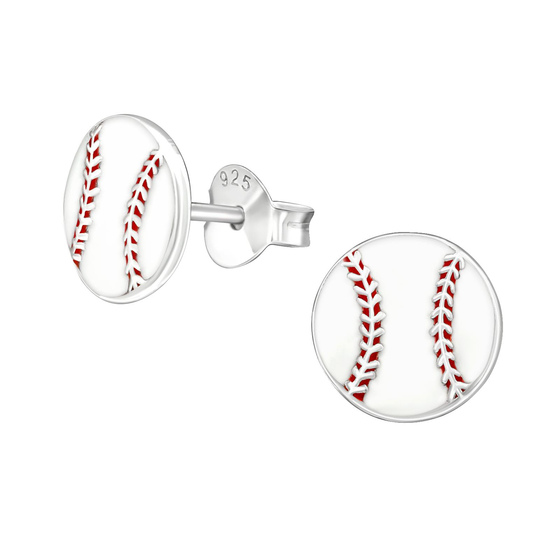 Baseball Kinder Ohrringe 925 Silber