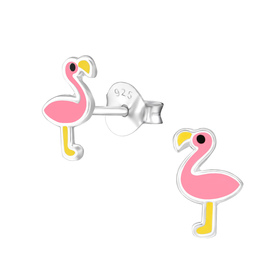 Flamingo Kinder Ohrringe 925 Silber
