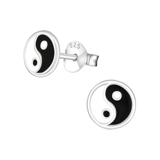 Yin und Yang Kinder Ohrringe 925 Silber