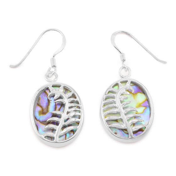 Auf dem Bild zu sehen sind Damen Ohrringe Farn Ohrhnger aus 925 Sterling Silver echt Silber