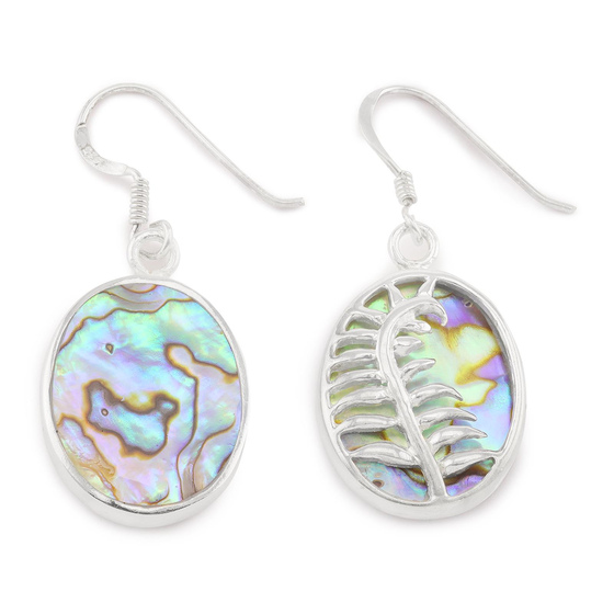 Das Bild mit Beschreibung zeigt Damen Ohrringe Farn Ohrhnger aus 925 Sterling Silver echt Silber