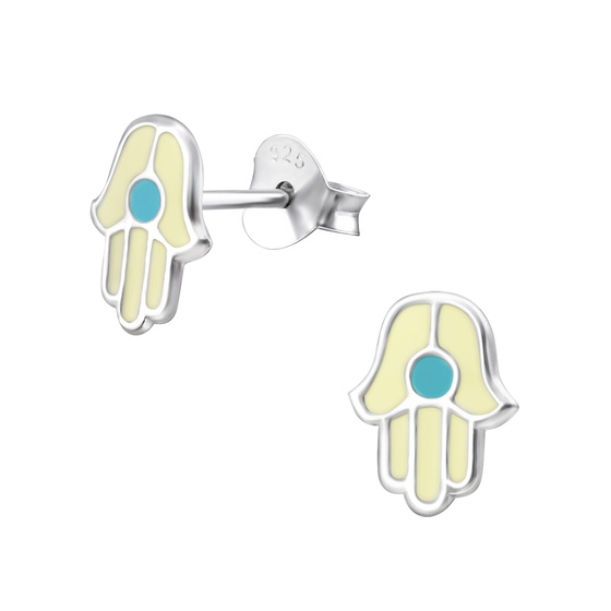 Hamsa Kinder Ohrringe 925 Silber