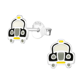 Taxi Kinder Ohrringe 925 Silber