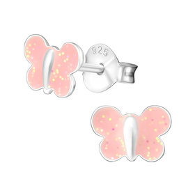 Schmetterling Kinder Ohrringe 925 Silber
