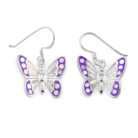 Auf dem Bild zu sehen sind Damen Ohrringe Schmetterling Ohrhnger aus 925 Sterling Silver echt Silber