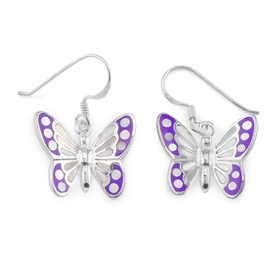 Auf dem Bild zu sehen sind Damen Ohrringe Schmetterling...
