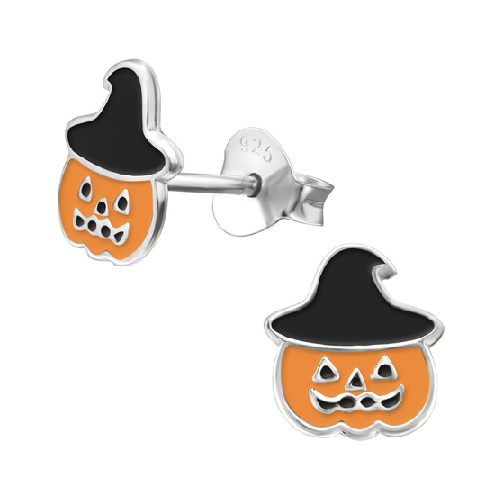 Halloween Krbis Kinder Ohrringe 925 Silber