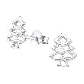 Weihnachtsbaum Kinder Ohrringe 925 Silber