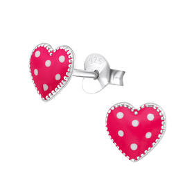 Herz Kinder Ohrringe 925 Silber
